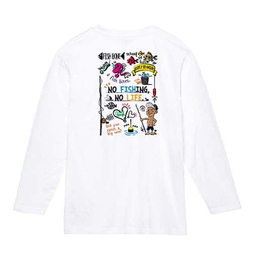 【長袖Tシャツ】【釣りざんまい】釣りが好きなんです_カラフル 5.6oz Cotton:100%