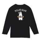 【長袖Tシャツ】シロクマさんと浮き輪(wakat) 5.6oz Cotton:100%