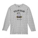 【長袖Tシャツ】シロクマさんと浮き輪(wakat) 5.6oz Cotton:100%