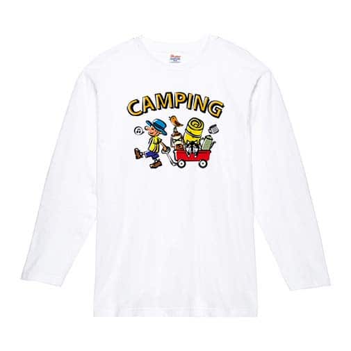 【長袖Tシャツ】【釣りざんまい】キャンピング 5.6oz Cotton:100%