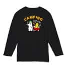 【長袖Tシャツ】シロクマさんキャンプに行く(wakat) 5.6oz Cotton:100%