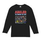 【長袖Tシャツ】【釣りざんまい】釣りをするんです_カラフル　横書き 5.6oz Cotton:100%