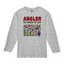 【長袖Tシャツ】【釣りざんまい】釣りをするんです_カラフル　横書き 5.6oz Cotton:100%