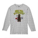 【長袖Tシャツ】【釣りざんまい】ルアーとクマさん 5.6oz Cotton:100%