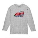 【長袖Tシャツ】【釣りざんまい】爆弾ラン&ガンフィッシング 5.6oz Cotton:100%