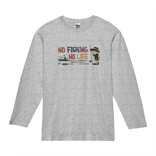【長袖Tシャツ】【釣りざんまい】ボート釣りに行きたい少年 5.6oz Cotton:100%