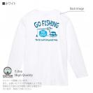 【長袖Tシャツ】【釣りざんまい】ユニークな釣りするアングラー_ブルー 5.6oz Cotton:100%