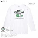 【長袖Tシャツ】【釣りざんまい】ユニークな釣りするアングラー_グリーン 5.6oz Cotton:100%