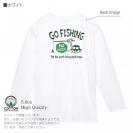 【長袖Tシャツ】【釣りざんまい】ユニークな釣りするアングラー_グリーン 5.6oz Cotton:100%