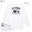 【長袖Tシャツ】【釣りざんまい】ユニークな釣りするアングラー_ブラック 5.6oz Cotton:100%