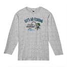 【長袖Tシャツ】【釣りざんまい】レッツゴーフィッシング ウトウトアングラー_カラフル 5.6oz Cotton:100%