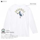 【長袖Tシャツ】【釣りざんまい】釣りするハシビロコウ  5.6oz Cotton:100%