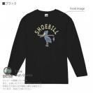 【長袖Tシャツ】【釣りざんまい】釣りするハシビロコウ  5.6oz Cotton:100%