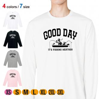 【長袖Tシャツ】【釣りざんまい】ウトウトボートフィッシング  5.6oz Cotton:100%