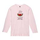 【長袖Tシャツ】シロクマさんスイカウマー(wakat) 5.6oz Cotton:100%