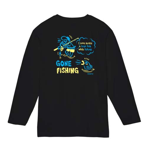 【長袖Tシャツ】【釣りざんまい】釣り人と魚の遭遇_NB  5.6oz Cotton:100%