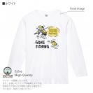 【長袖Tシャツ】【釣りざんまい】釣り人と魚の遭遇_DG  5.6oz Cotton:100%