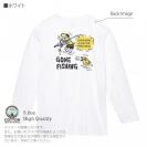 【長袖Tシャツ】【釣りざんまい】釣り人と魚の遭遇_DG  5.6oz Cotton:100%