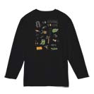 【長袖Tシャツ】【釣りざんまい】釣りに行く準備_ハイデザイン  5.6oz Cotton:100%