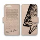 【手帳型】高級本革スマホケース ヌメ革 ブラックバス