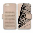 【手帳型】高級本革スマホケース ヌメ革 シーバス(スズキ)