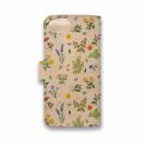 【手帳型】高級本革スマホケース ボタニカル・デザイン