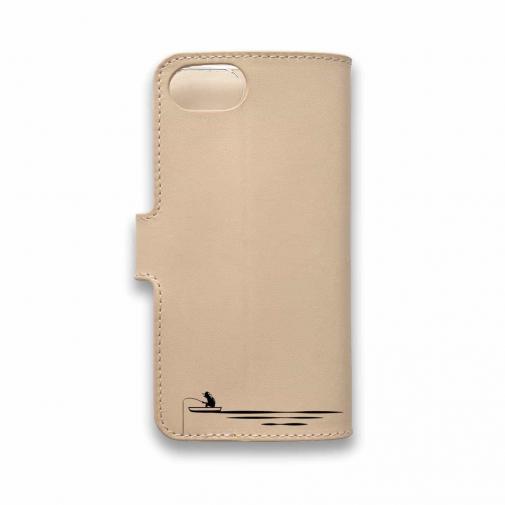 【手帳型】【釣りざんまい】本革 釣り好きですがなにか????