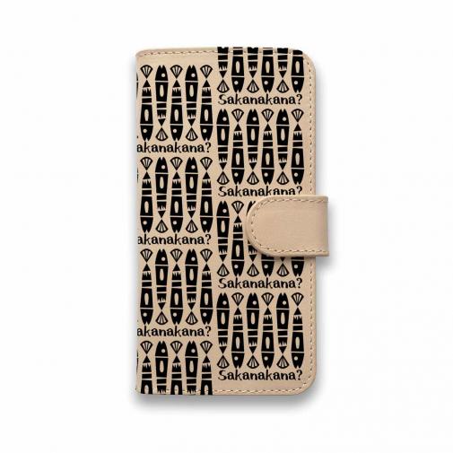 【手帳型】【釣りざんまい】本革 サカナカナ?ソーカナ?