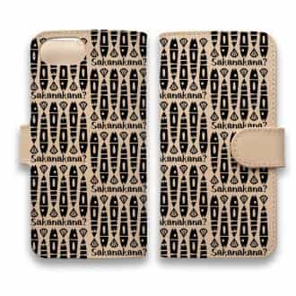 【手帳型】【釣りざんまい】本革 サカナカナ?ソーカナ?