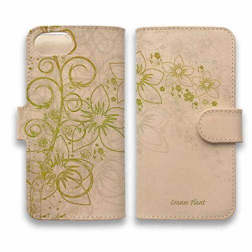 【手帳型】高級本革スマホケース 小さな森