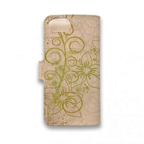 【手帳型】高級本革スマホケース 小さな森