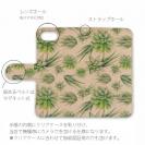【手帳型】高級本革スマホケース 色鉛筆でサボテン