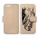 【手帳型】【釣りざんまい】本革 ルアーにかかったシーバス(スズキ)