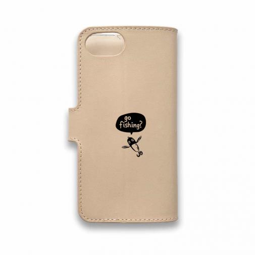 【手帳型】【釣りざんまい】本革 釣りに行きませんか?