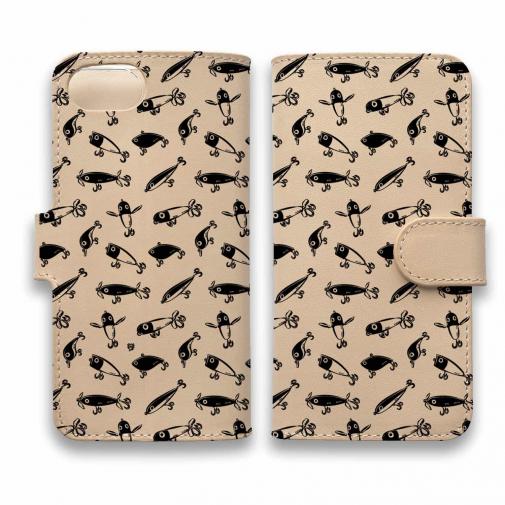 【手帳型】【釣りざんまい】本革 ルアーコレクション