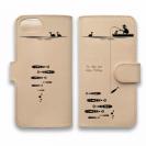 【手帳型】【釣りざんまい】本革 のんびりと釣りを楽しむ