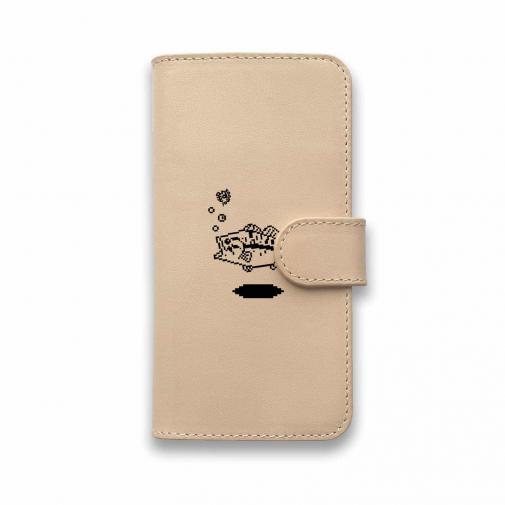 【手帳型】【釣りざんまい】本革 ポツンとブラックバス