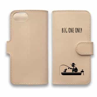 【手帳型】【釣りざんまい】本革 愛犬とボートフィッシング