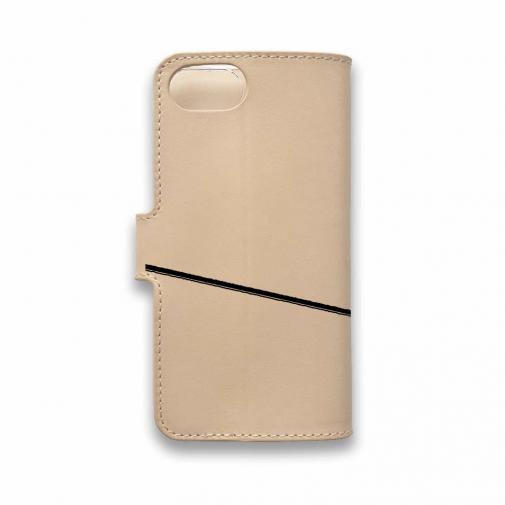 【手帳型】本革　イヤイヤ柴犬【黒柴】(wakat)