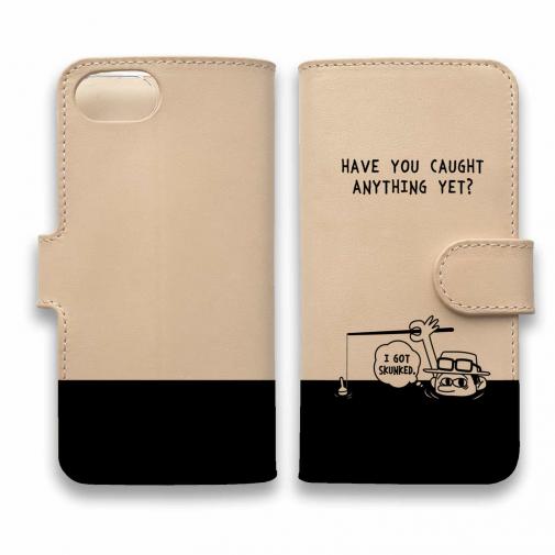 【手帳型】【釣りざんまい】本革 ユニークアングラー