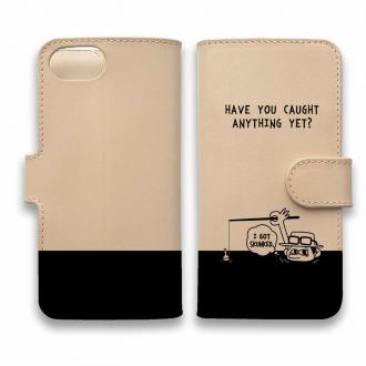 【手帳型】【釣りざんまい】本革 ユニークアングラー