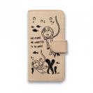 【手帳型】本革 水中散歩するカエルくん(wakat)