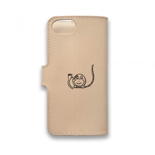 【手帳型】本革 水中散歩するカエルくん(wakat)