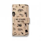 【手帳型】【釣りざんまい】本革 釣りに行く道具