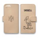 【手帳型】本革 ハシビロコウ(wakat)