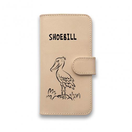 【手帳型】本革 ハシビロコウ(wakat)