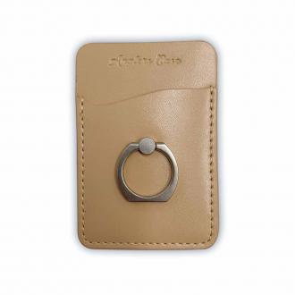 スマホリング＋カードホルダー　ベージュ