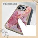 【Compos-Case】マーブル調【ゴールドラメ】 ピンク＆ゴールド