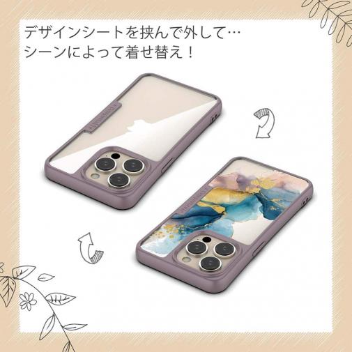 【Compos-Case】北欧デザイン【ラメ】 ブルーマーブル No1