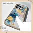 【Compos-Case】北欧デザイン【ラメ】 ブルーマーブル No2